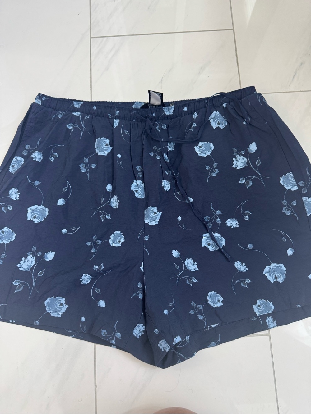 torrid Navy Floral Drawstring Lounge Shorts